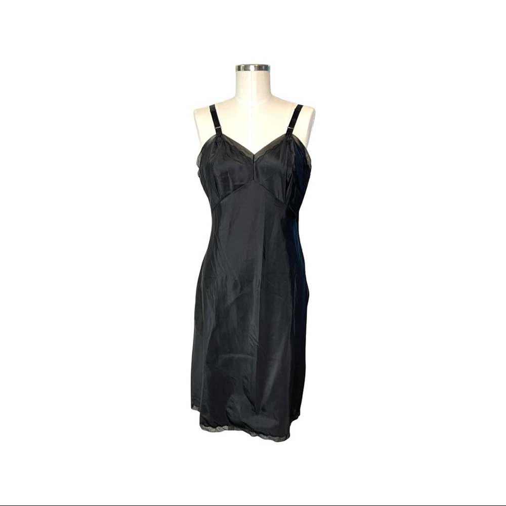 Vintage Midnight Black Pinehurst Lingerie Full Slip
